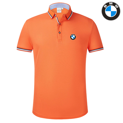 2022 Polo BMW Homme Coton épissage Couleur Col Contrasté Manche Courte